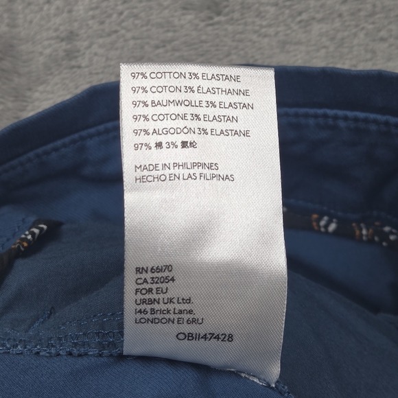 Anthropologie Size 4 Ellie Embroidered Utility Barrel Paperbag Pants Preppy Blue - Picture 8 of 8